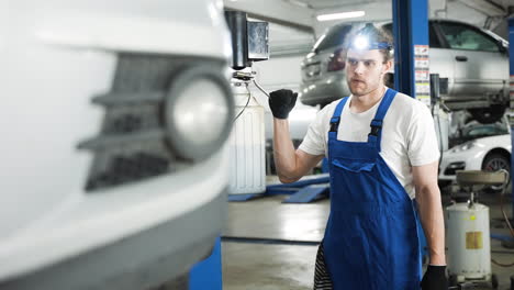 mechanic in the workshop