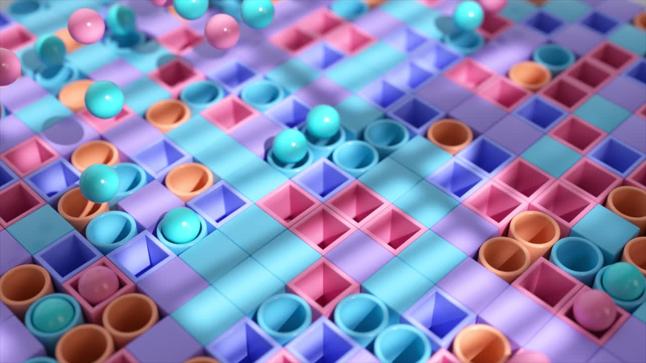 patrón geométrico abstractamente colorido con bolas