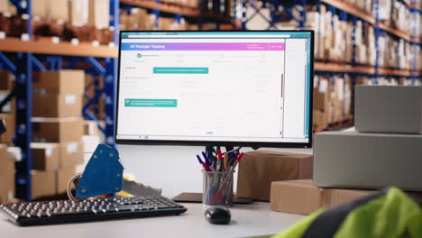 vertical video empty e-commerce warehouse depot used for shipping cargo products