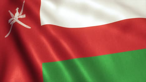 oman flag video loop - 4k