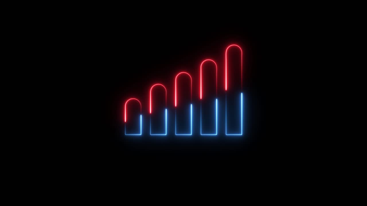 Neon Signal Strength Graphic