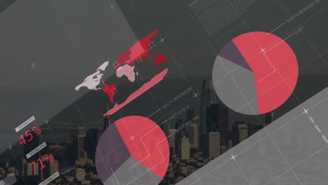 Animation-Der-Datenverarbeitung-Mit-Stadt-Im-Hintergrund