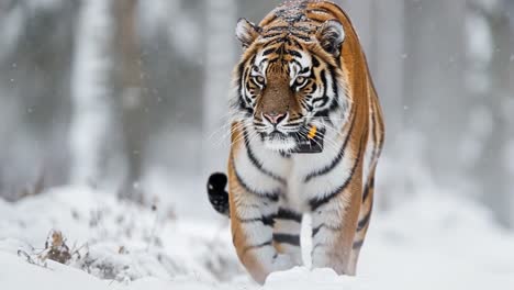 tiger in the snow