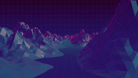 digitally generated video of mountain