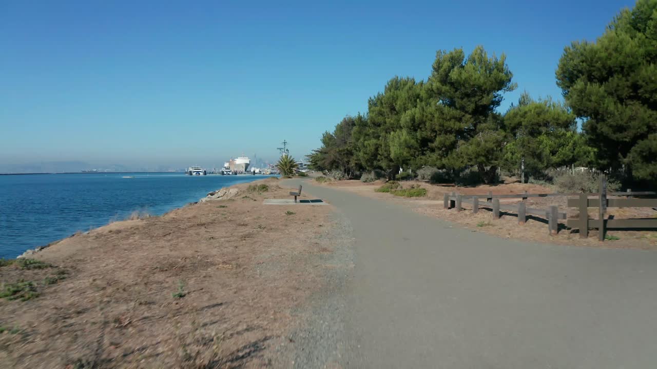 Returning from a long run to the beautiful city and sunny day