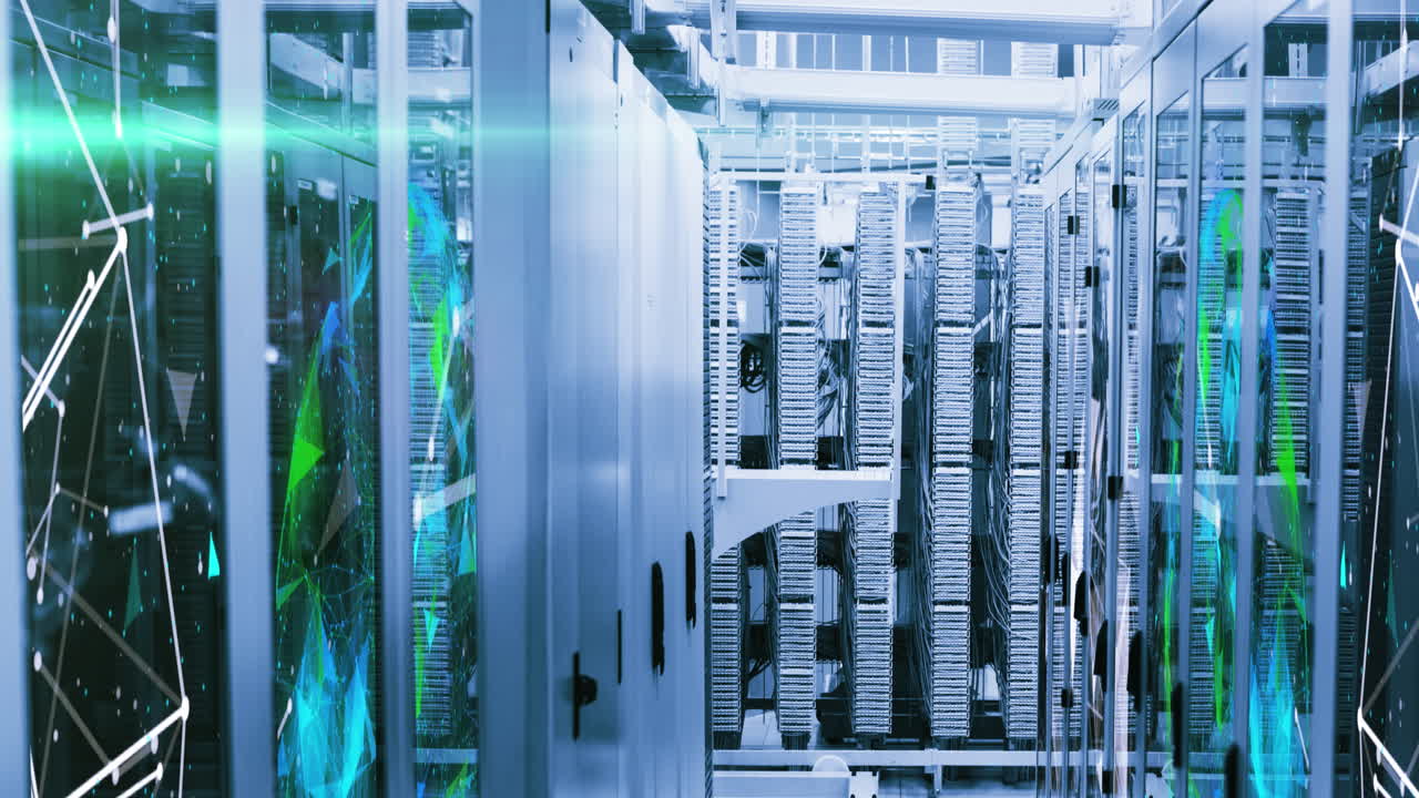 Network of connections over server room