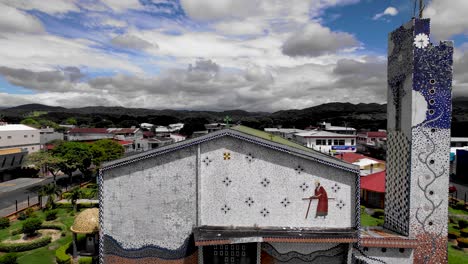 aerial drone images church cañas, guanacaste, costa rica