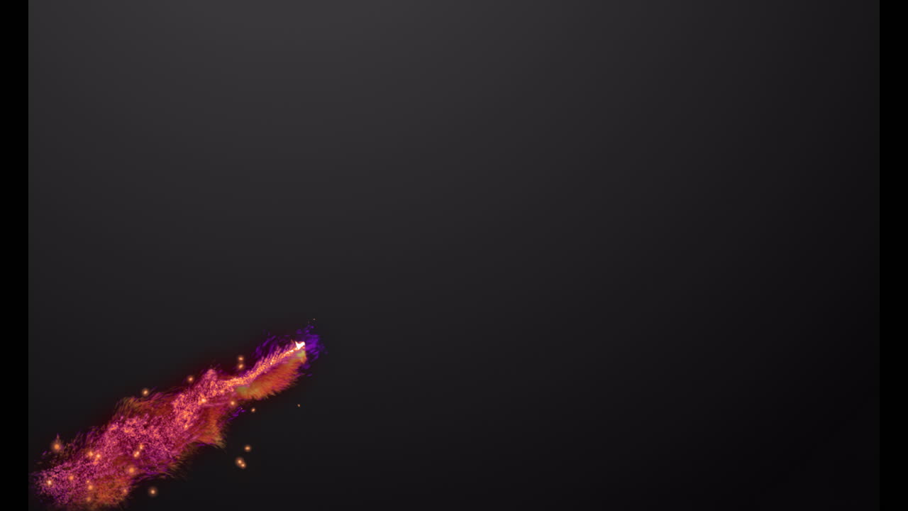 Animation of light trails and spots forming globe on black background