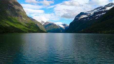 lovatnet lake beautiful nature norway.