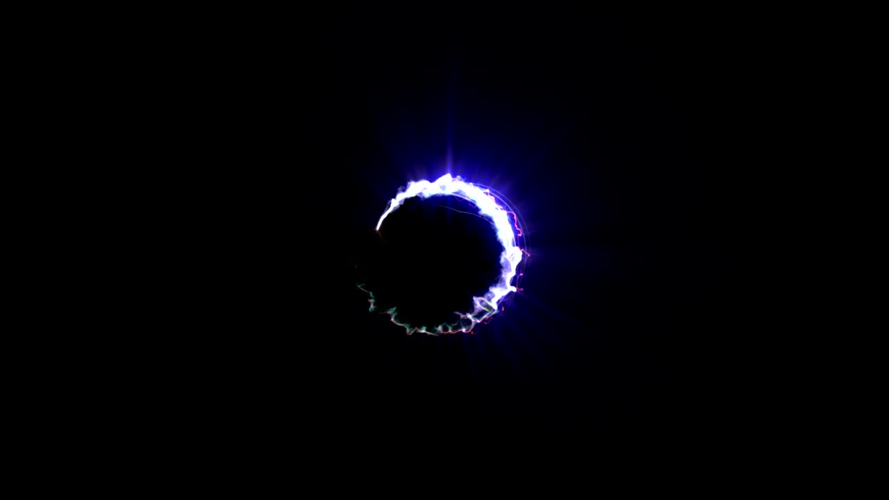 las partículas mágicas anillo fondo abstracto, animación, renderización, bucle