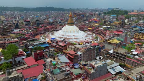 bouddha stupa - boudhanath in kathmandu metropolitan city in nepal