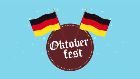 oktoberfest celebration lettering with germany flags