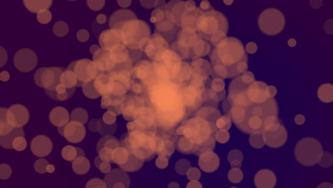 flying fashion orange round confetti on black gradient