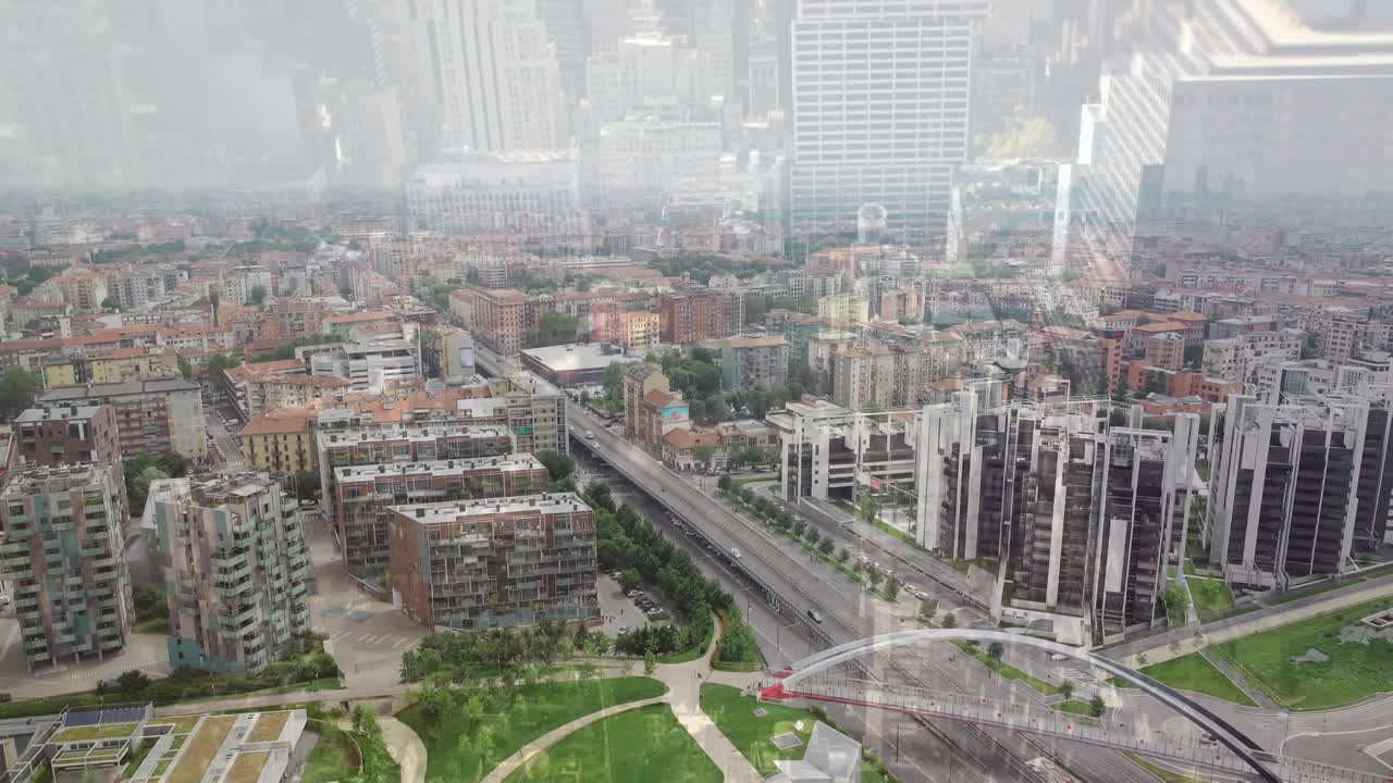 현대 건물 의 도시 풍경