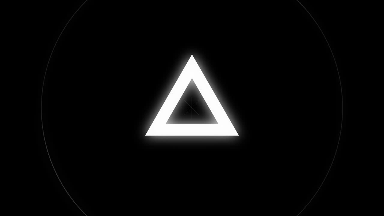 formas blancas y rojas caleidoscopio sobre un fondo negro