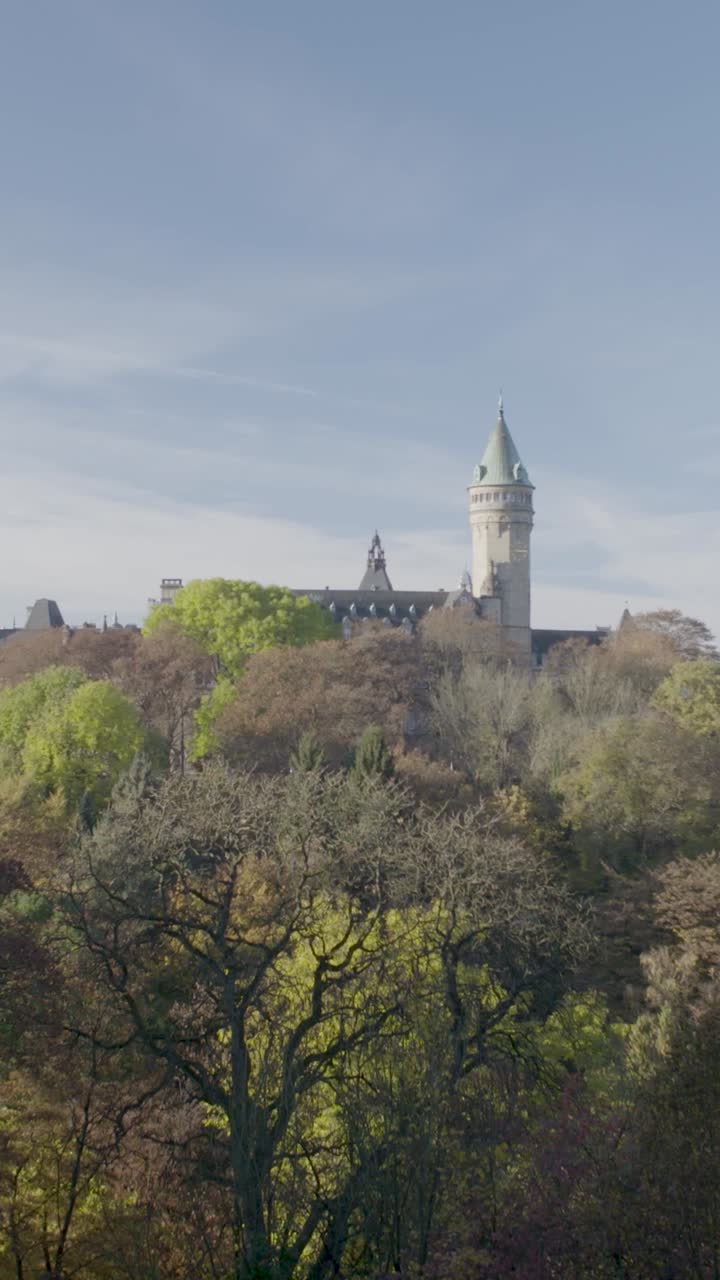 Scenic castle tower in vibrant green landscape, Germany, peaceful mood