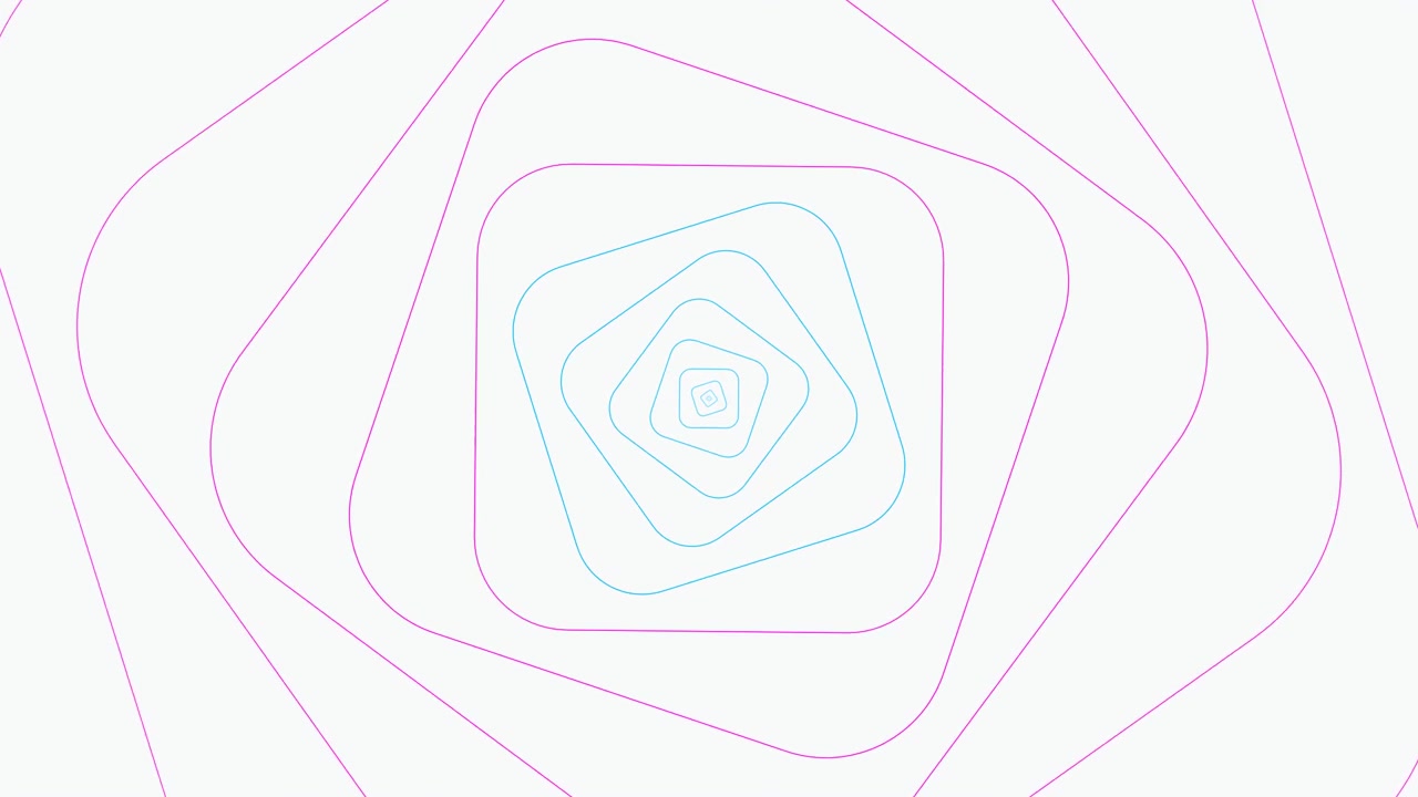 Abstract Animation of Rotating Concentric Rounded Squares