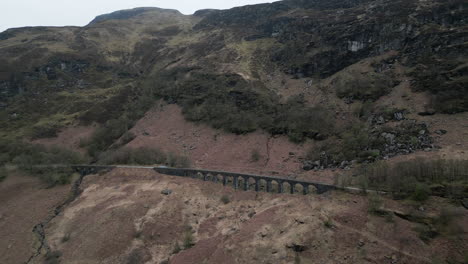 scotland bridge viaduc mountain valley drone 4k