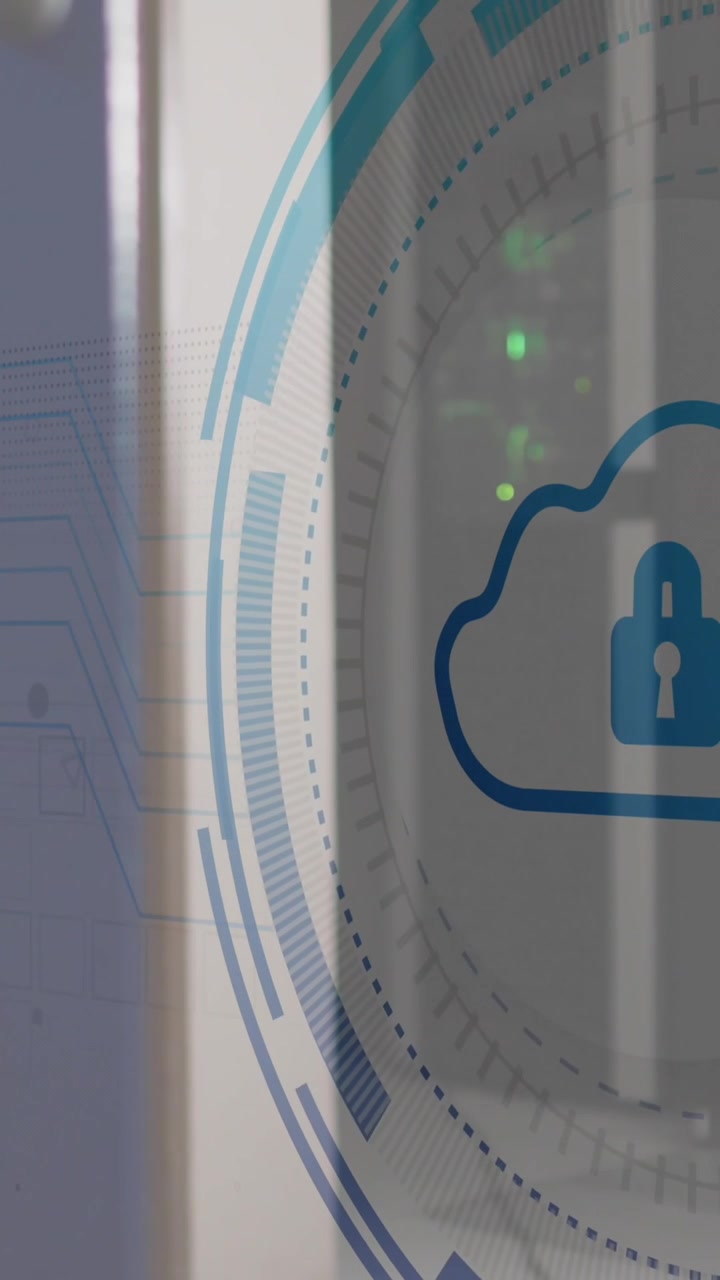Animazione dell’elaborazione dati in una server room