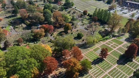 historischer salem friedhof im herbst