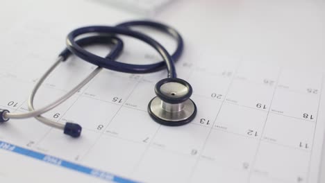 stethoscope on a calendar: healthcare appointment scheduling