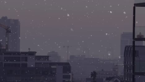 Animation-of-falling-dots-over-cityscape