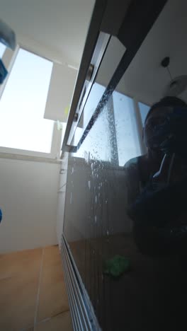 cleaning oven in the kitchen