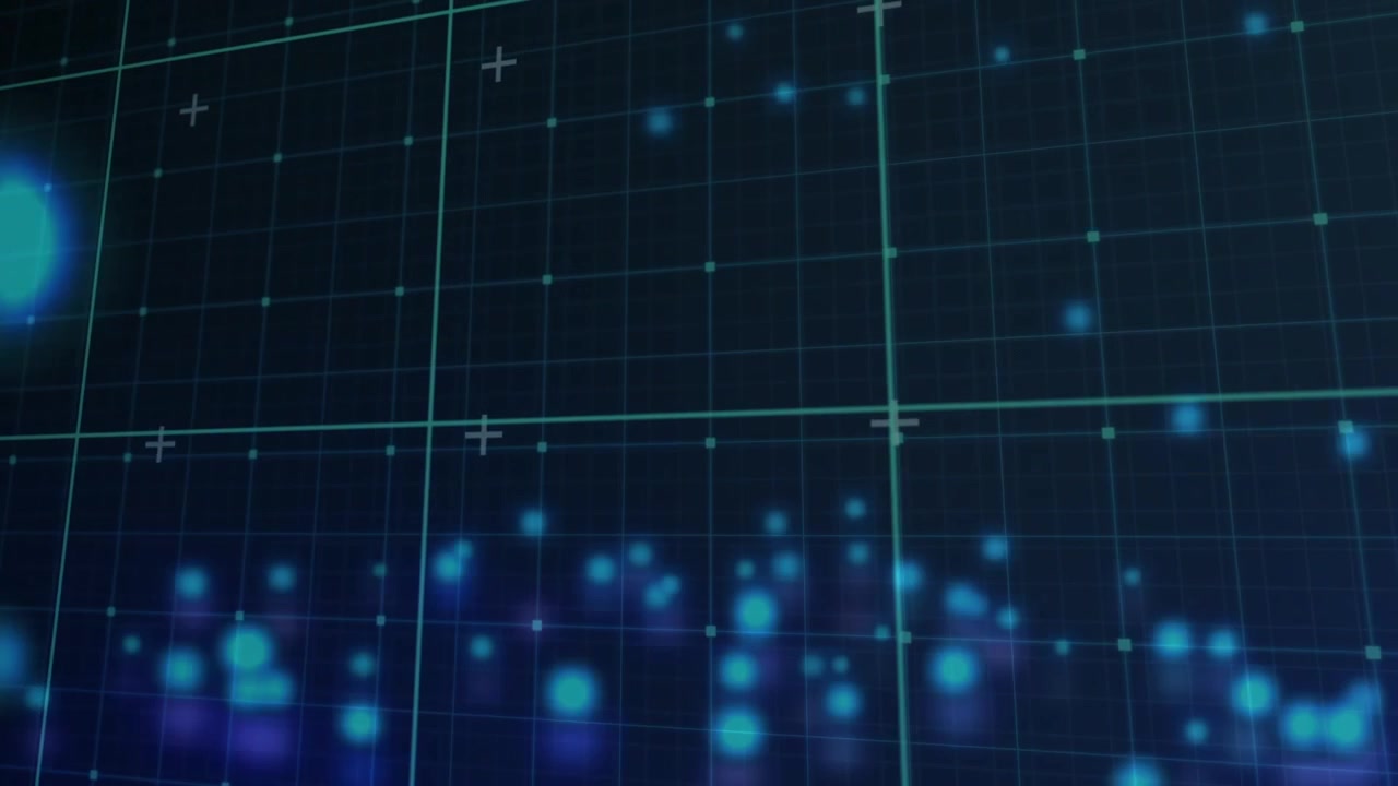 Lower band reacting to incoming orb, pulsing, clustering, rising for data HUD over teal grid