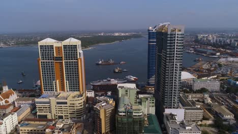 aerial view of the dar city, tanzania