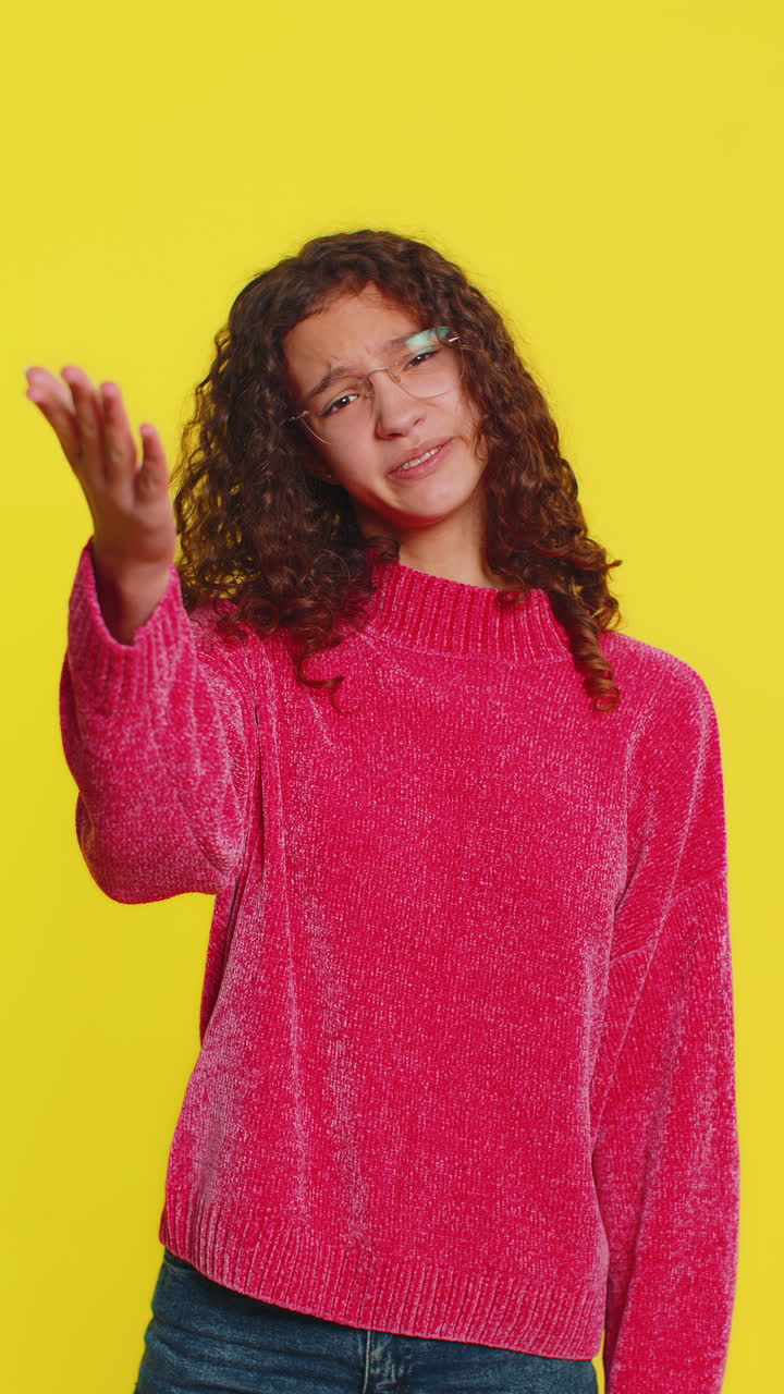 Sad young girl loses becoming surprised by lottery results bad fortune loss unlucky fortune news