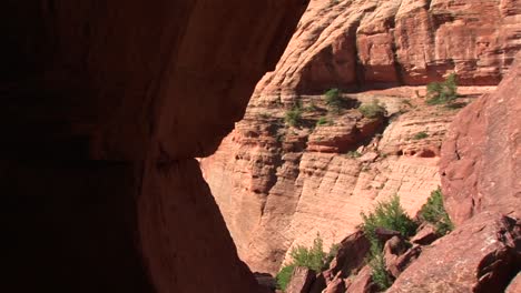 panleft shot of canyon de chelly in arizona