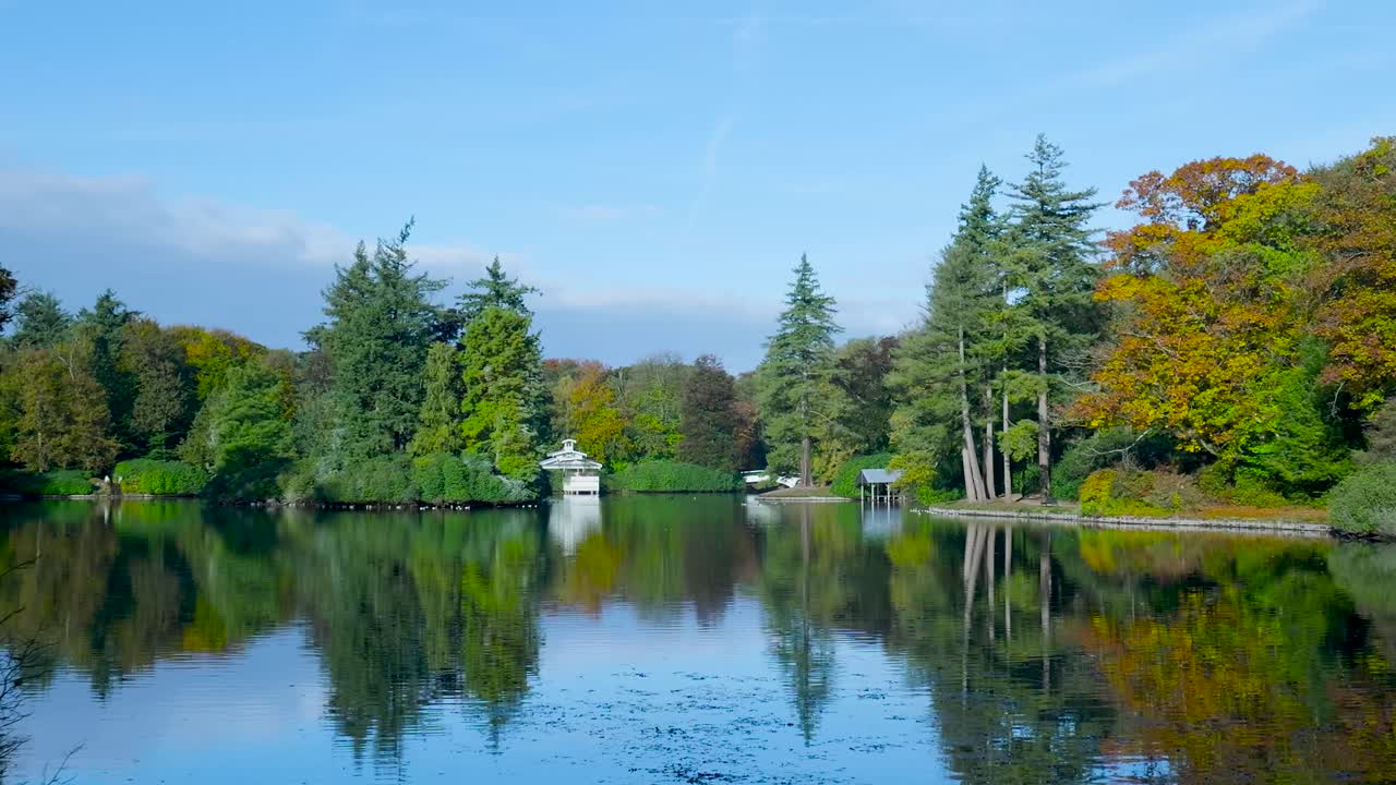 Scenic Lake Landscape with Reflection of Trees