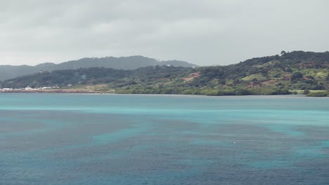 island ship wreckage in the caribbean sea