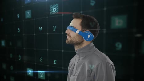 hombre con gafas virtuales