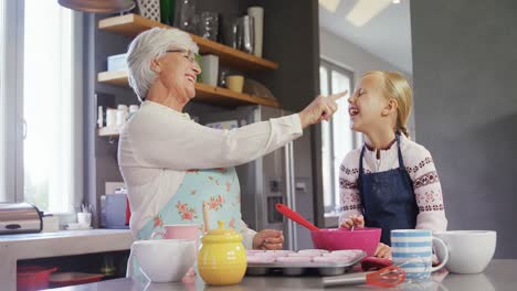 Grandmother-and-grand-daughter-having-a-happy-talk-4k