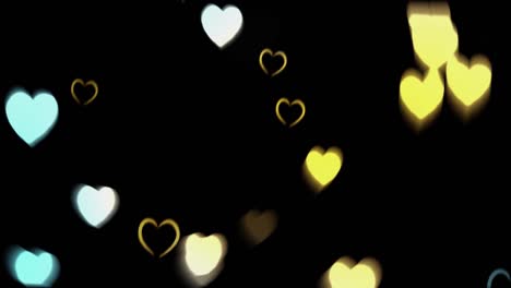 el fondo de los corazones abstractos bokeh