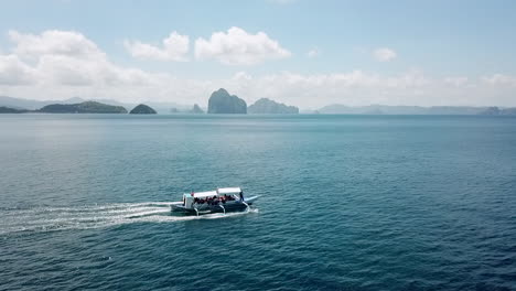 boat out at sea in the philippines