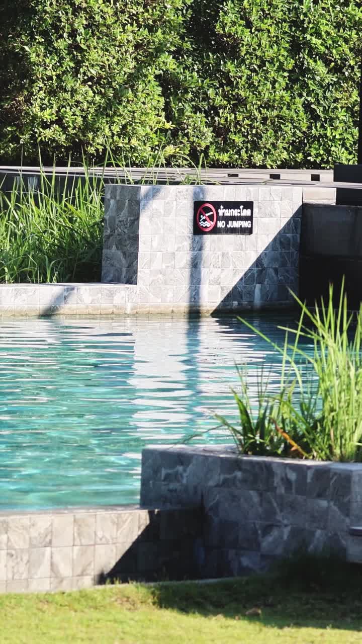 piscina tranquila con vegetación circundante