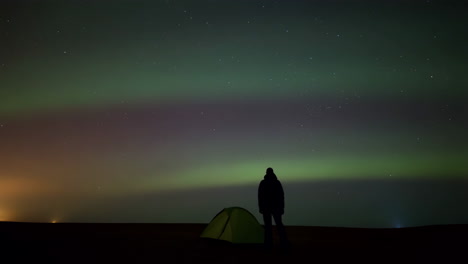 camping under the aurora borealis