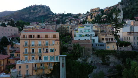old italian town on top of the cliff
