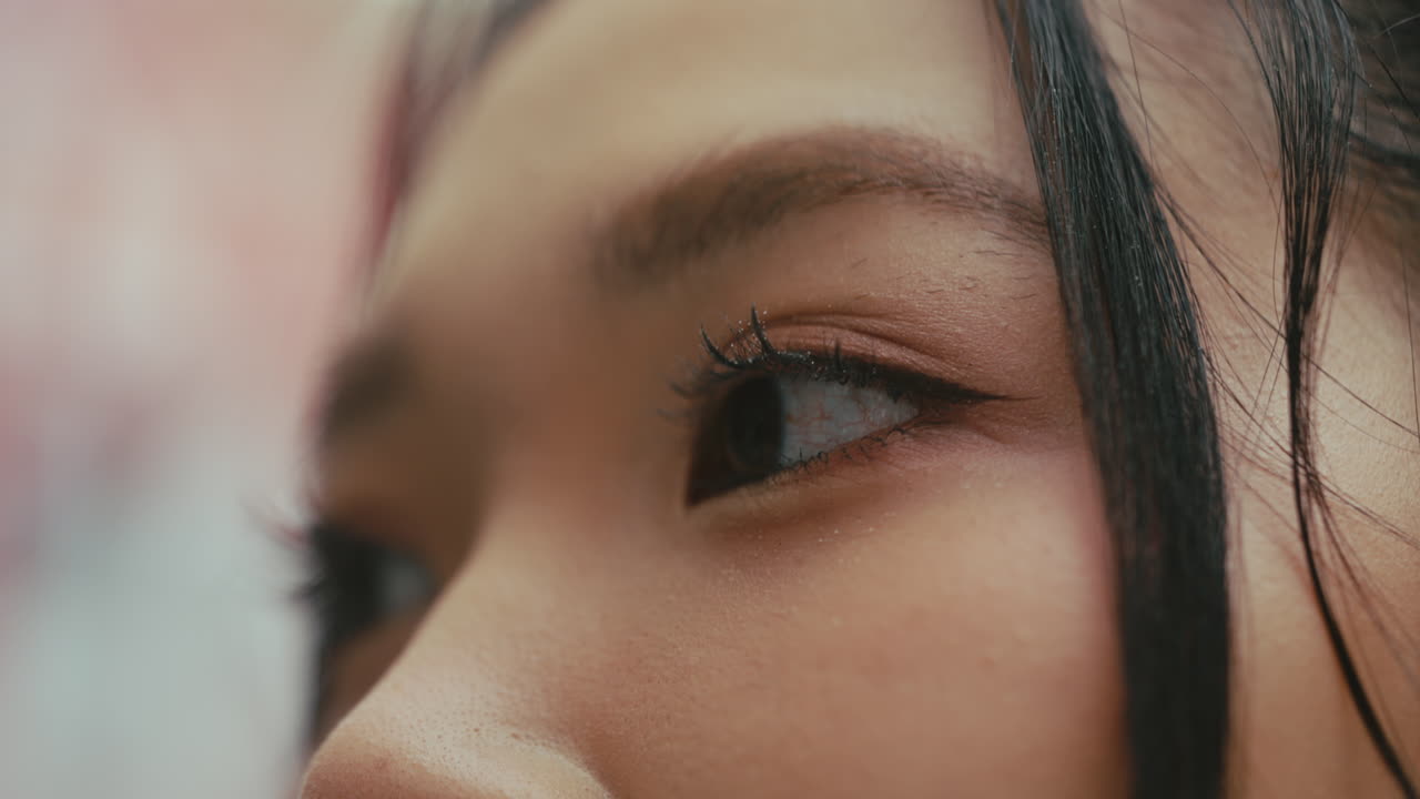 여자 얼굴의 클로즈업