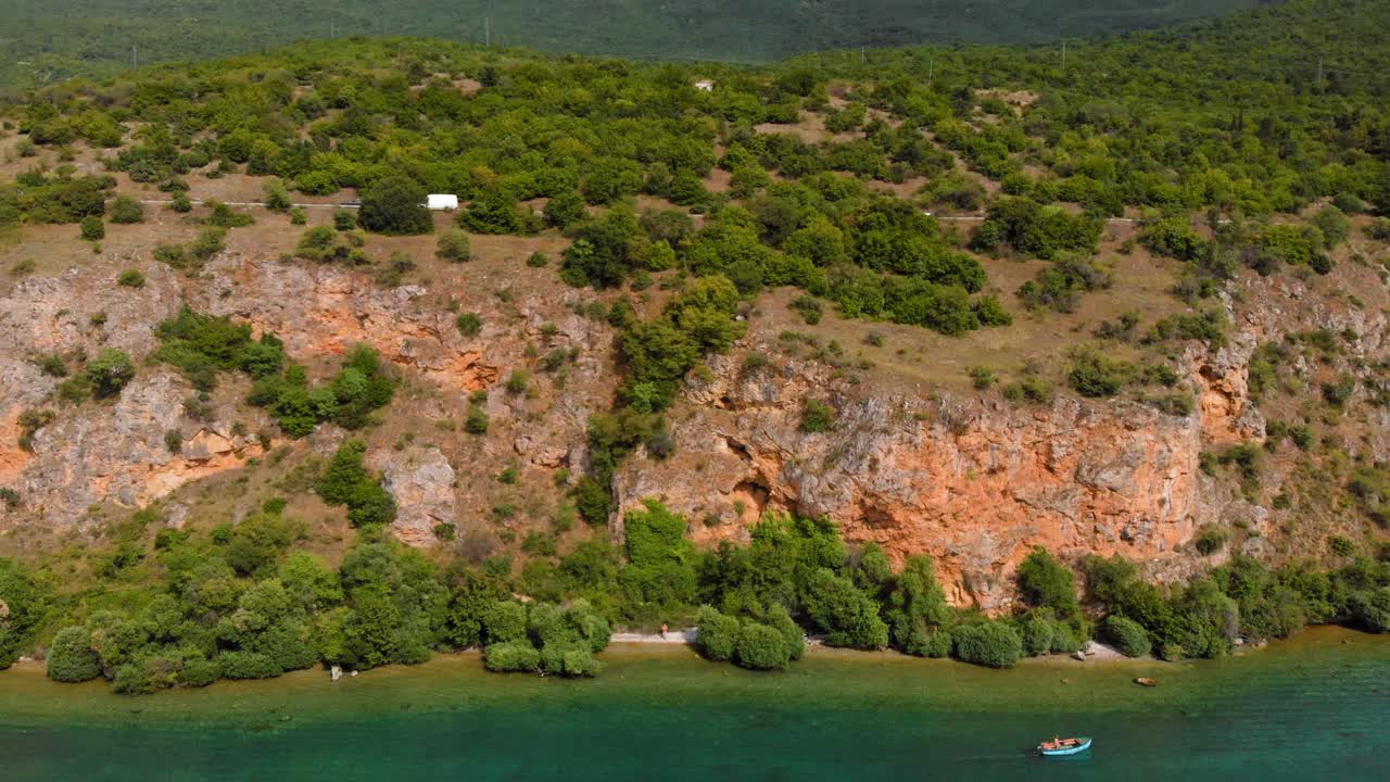toma aérea de la costa de macedonia