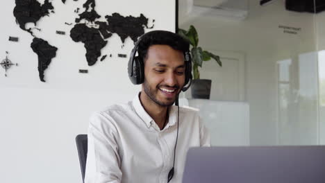 man working in a travel agency