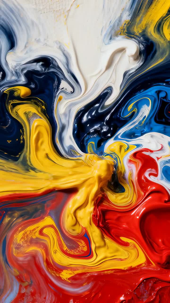 Massa de tinta em redemoinho reagindo a perturbação, formando vórtice e ejetando gotas para designers