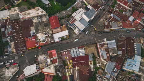 Aerial-Hyperlapse-of-Panajachel-showing-traffic-during-morning