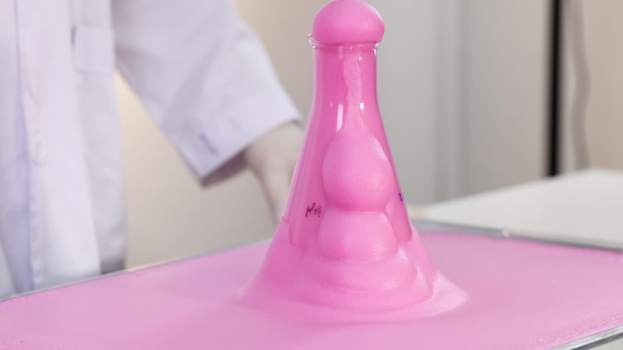 Pink Foam Experiment in a Lab