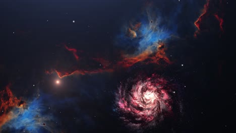 Universo-4k-Lleno-De-Estrellas,-Nebulosas-Y-Galaxias.
