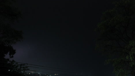 번개, 천둥, 폭우의 시간대