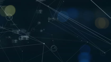 Animation-of-network-of-connections-with-data-processing