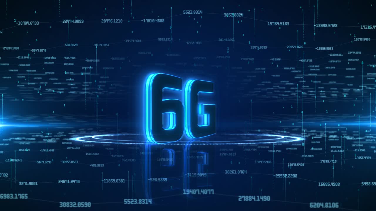 6G hi speeds connection futuristic abstract digital technology loop background